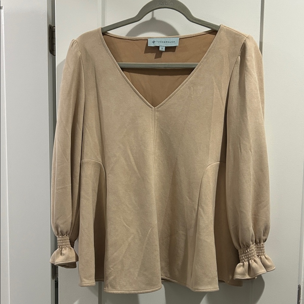 Tuckernuck Bone Suede Easton Blouse